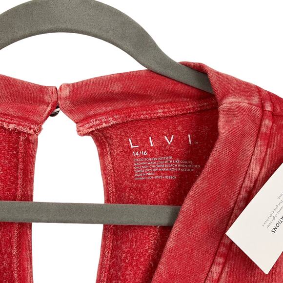 Livi Lane Bryant Orange Tie Die Sleeveless Jogger Jumpsuit Size 14/16 - Picture 4 of 9